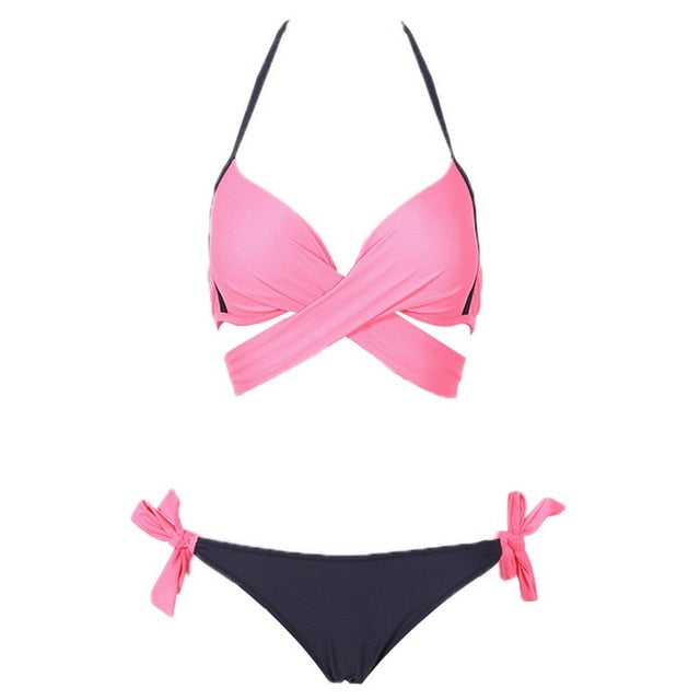 Push Up Cross Bandage Bikini