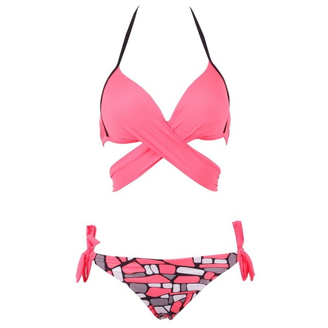Push Up Cross Bandage Bikini