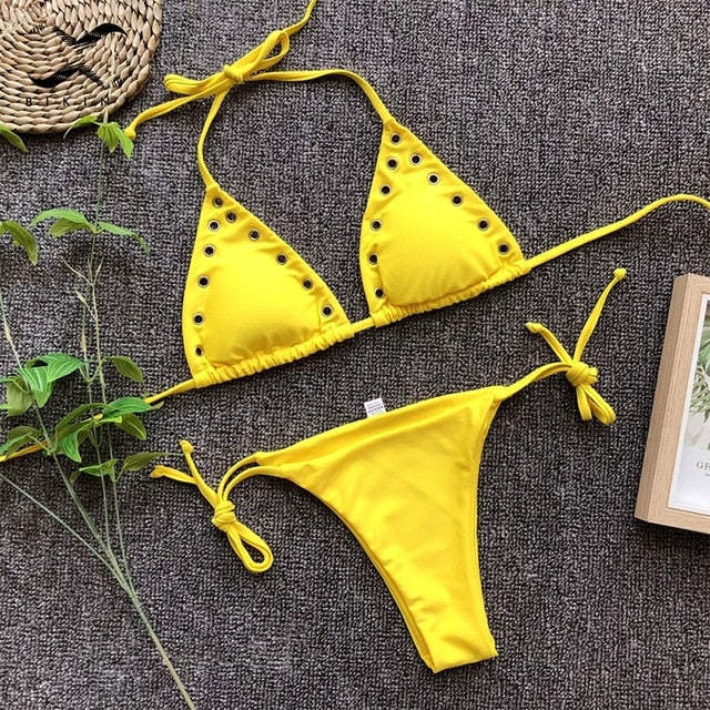 Neon Triangle Bikini