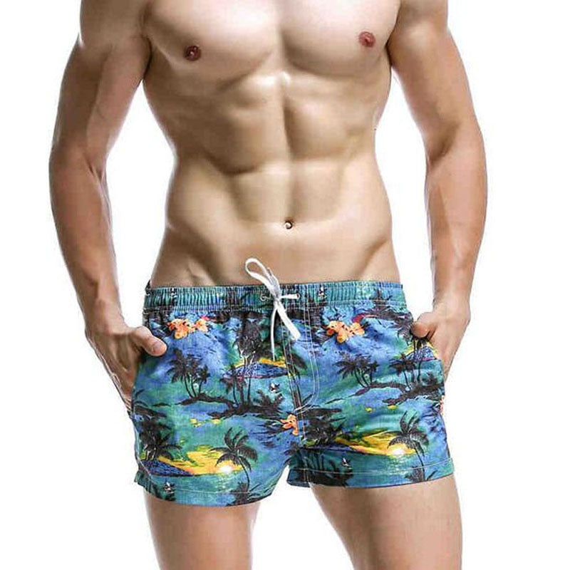 Printed Swim Trunks for Men