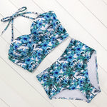 Floral Print High Waist Bikini