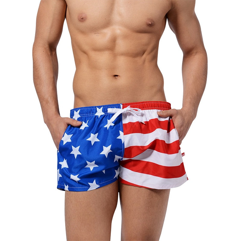 Printed Swim Trunks for Men