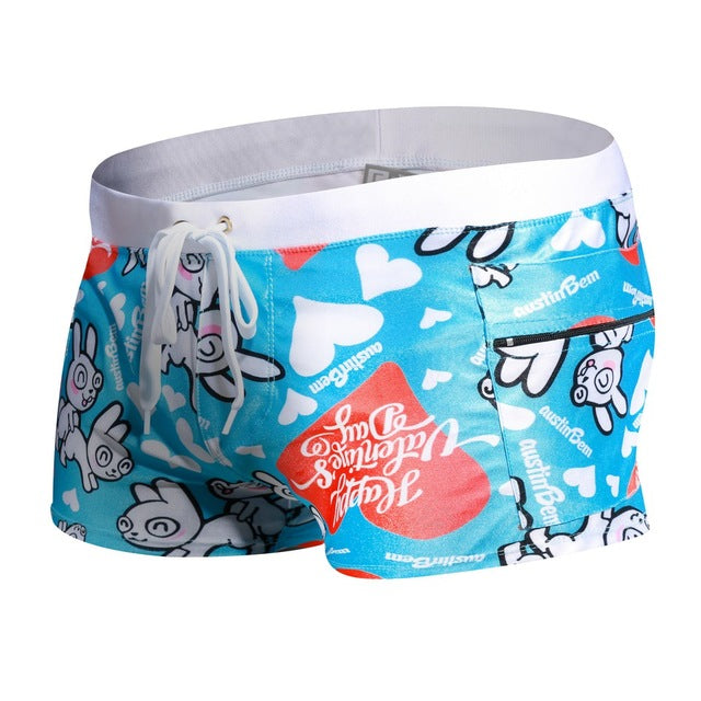 Printed Swim Trunks for Men