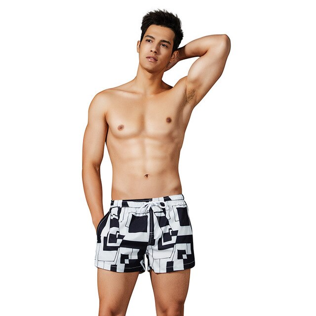 Printed Swim Trunks for Men
